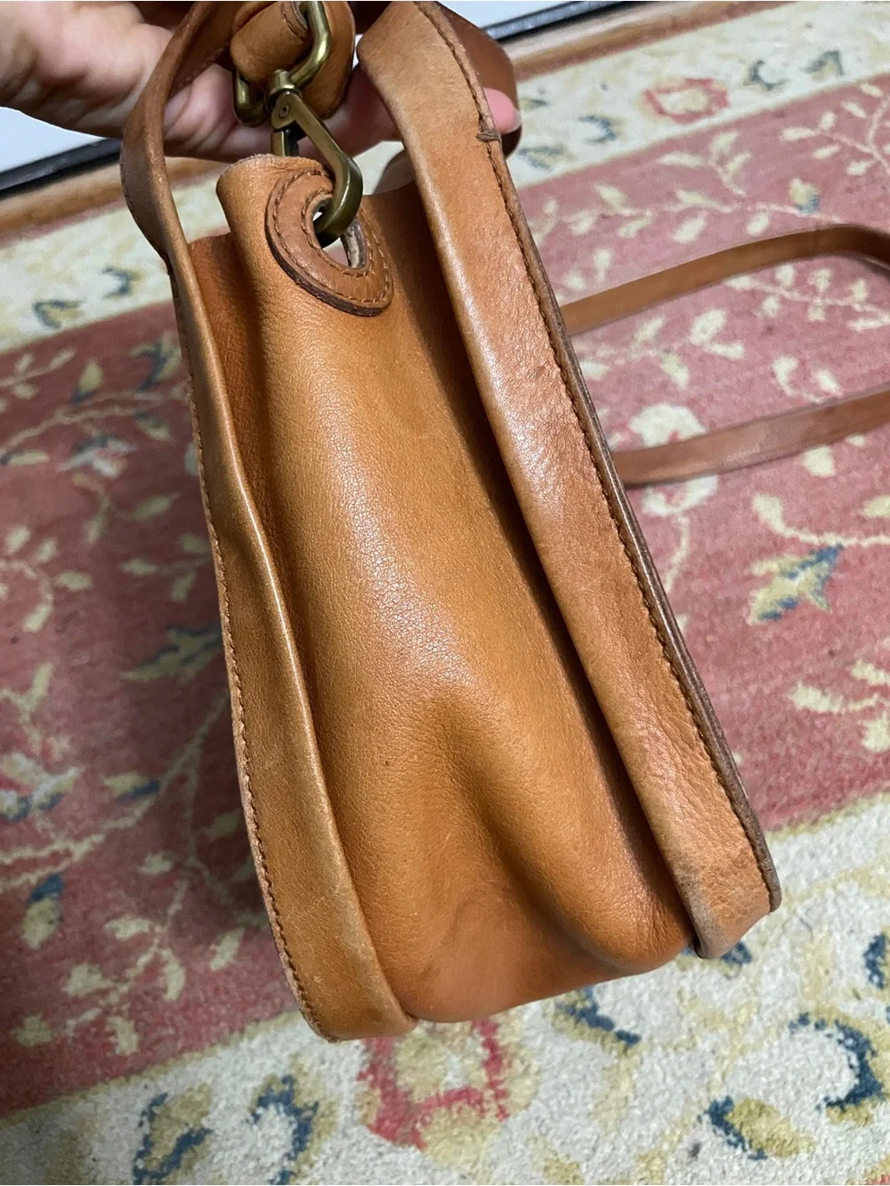 Madewell The Sydney Classic Tan Leather Crossbody Bag